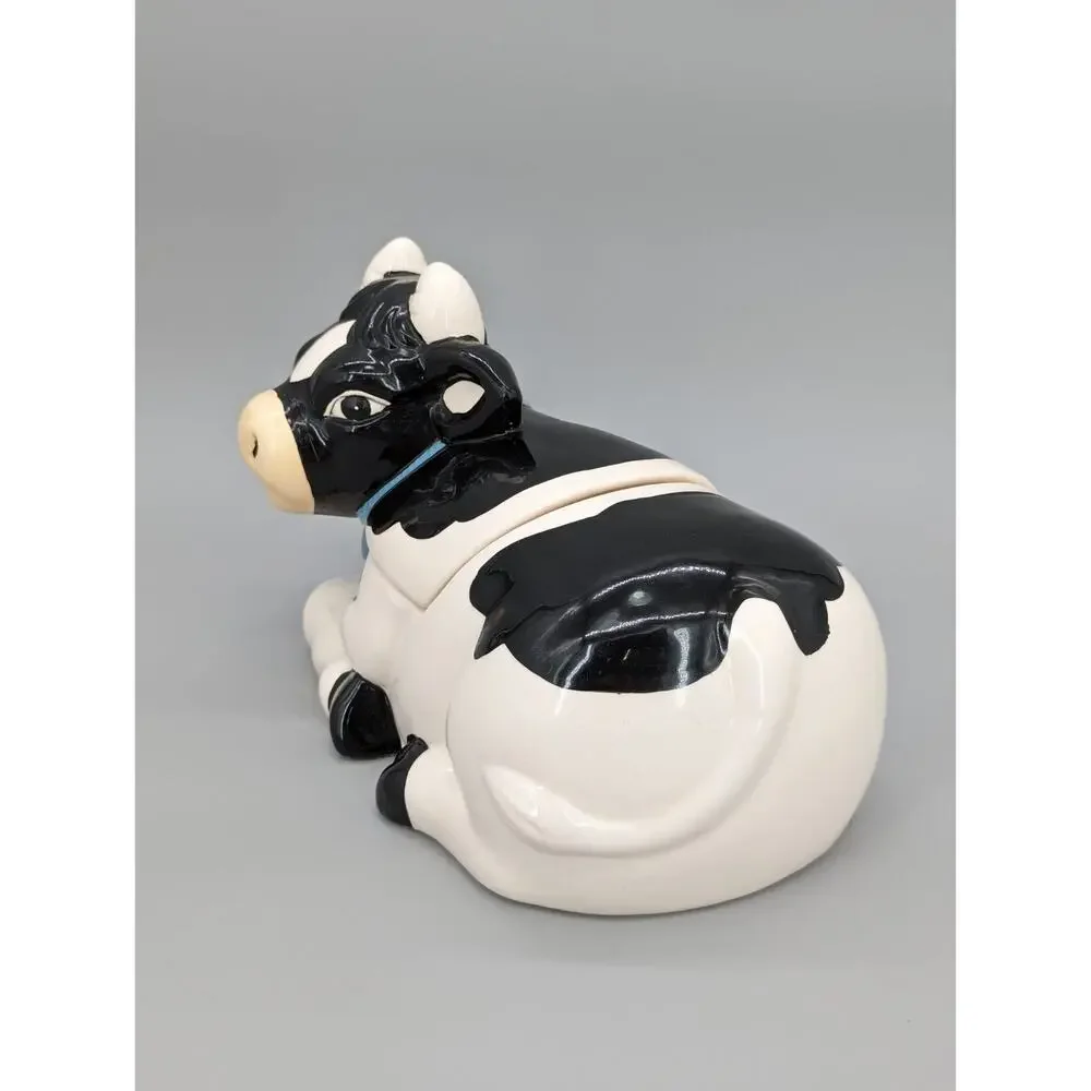 Vintage Ceramic Black White Farm 11